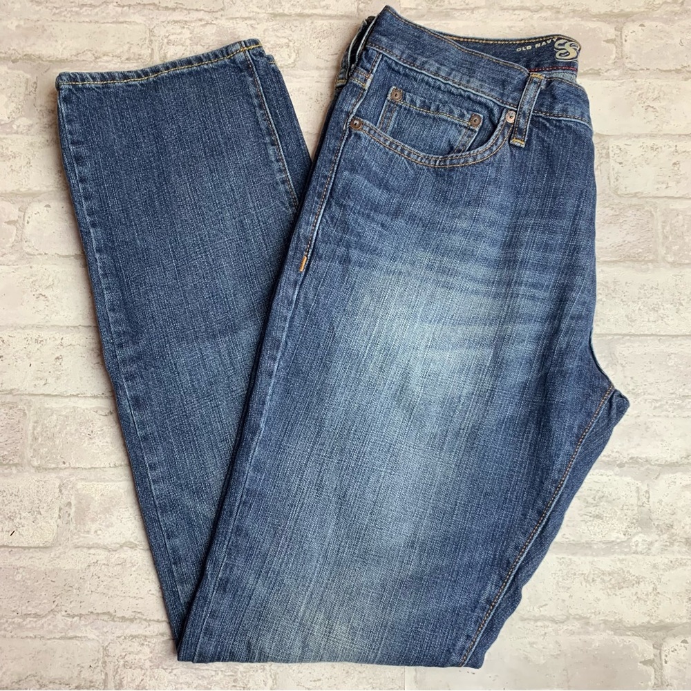 Old Navy Men’s Slim Blue Jeans Medium Rinse EUC 32X32 😍